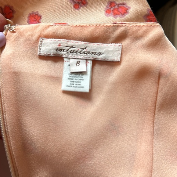 NWT  intuitions lace trim vintage rose slip dress - size 8 - Picture 6 of 10